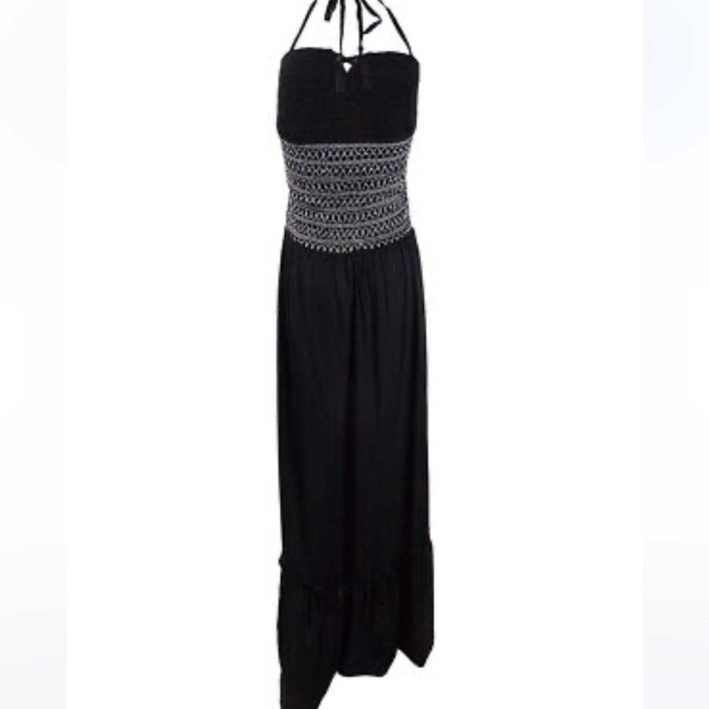 NWT Raviya Women's Plus Size Stitch Detail Maxi Dress Swim Cover-Up